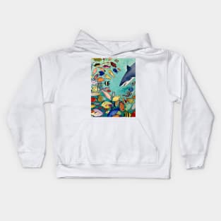 Shark and fishes Kids Hoodie